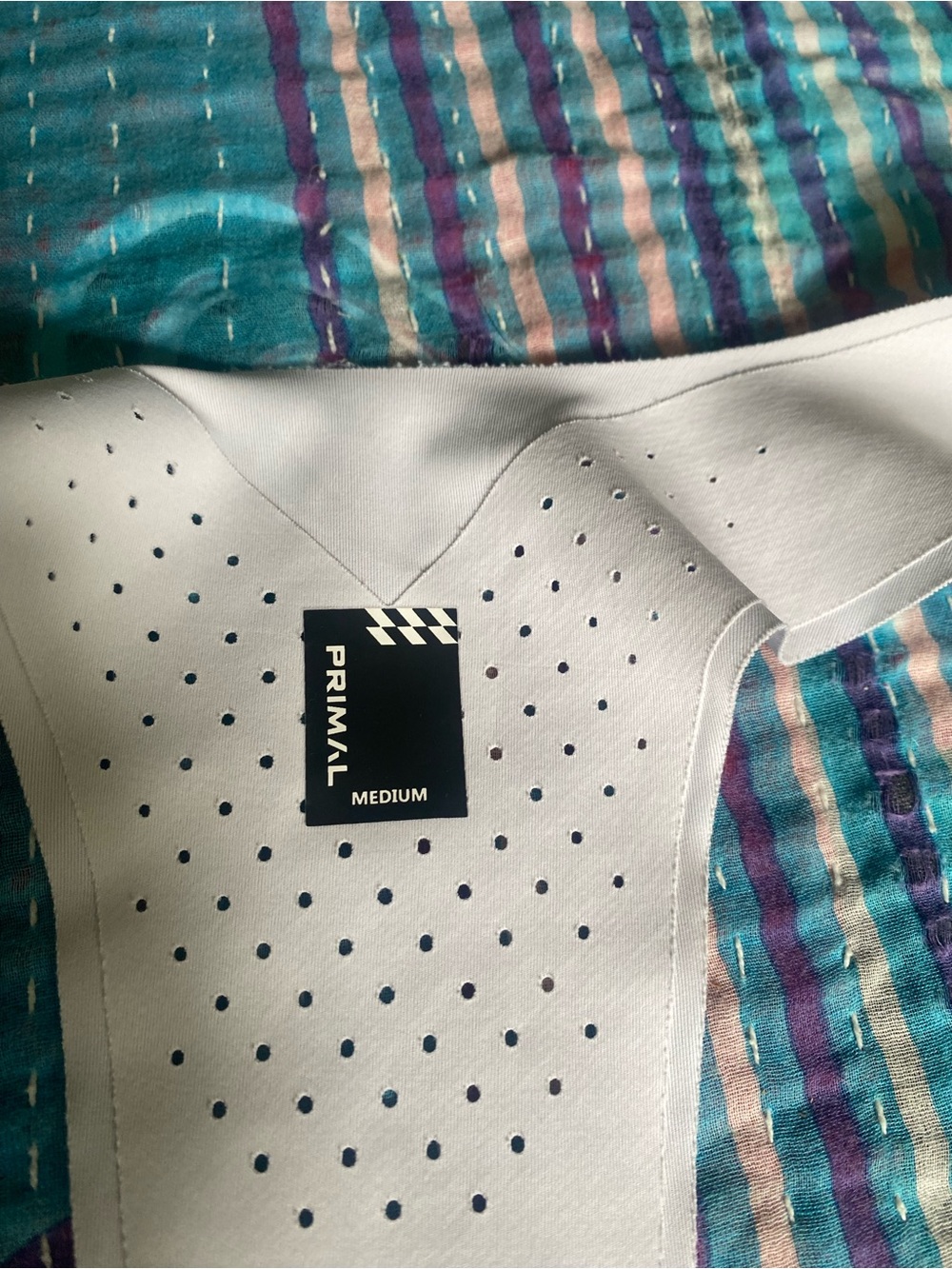 Primal ETHEROS Cycling Bib Shorts in Black with White Bib & Rainbow Accent - Picture 3 of 7